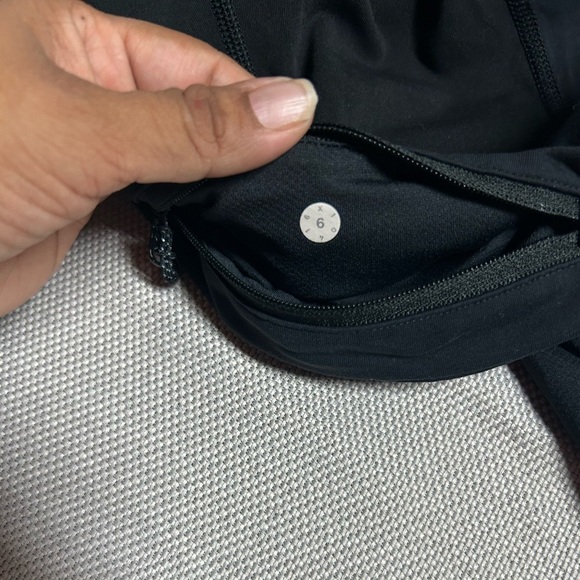 Lululemon Pace Rival Crop Leggings Size 6 Black Athletic Leggings - Picture 2 of 9